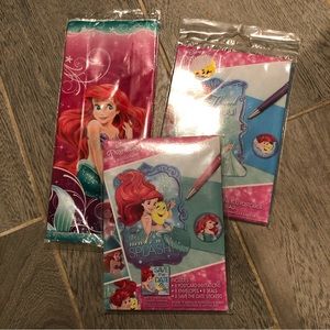 Disney Little Mermaid birthday party invites, thank you cards and treat bags